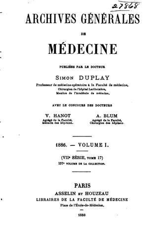 Archives générales de médecine