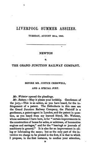 Notes of the Cause Tried at the Liverpool Summer Assizes ... August 26th, 1845, Between W.E ...