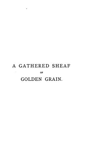 A gathered sheaf of golden grain, gleaned by W. Allson