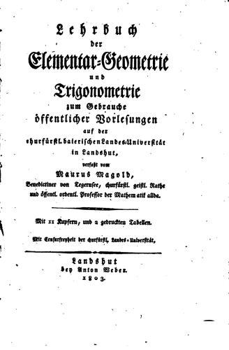 Mathematisches Lehrbuch zum gebrauche öffentlicher Vorlesungen auf der ...