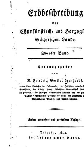 Erdbeschreibung der Churfürstlich- und herzoglich- sächsischen Lande