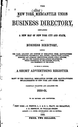 The New York Mercantile Union Business Directory