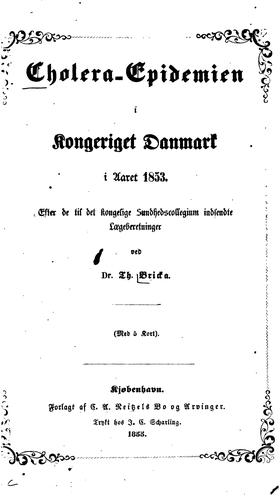 Cholera-epidemien i kongeriget Danmark i aaret 1853