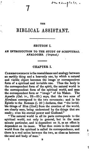 The Biblical assistant, and book of practical piety, ed. by D.G. Goyder