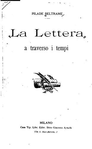 La lettera a traverso i tempi