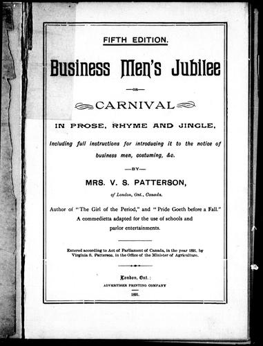 Business men's jubilee, or, Carnival in prose, rhyme and jingle