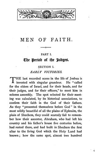 Men of faith; or, Sketches from the Book of Judges