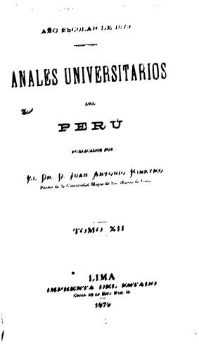 Anales universitarios del Perú