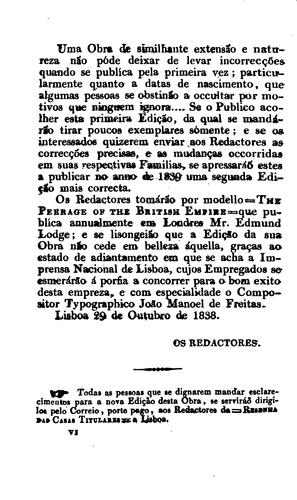 Resenha das familias titulares do reino de Portugal