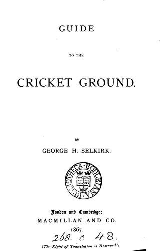 Guide to the cricket ground