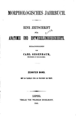 Morphologisches Jahrbuch