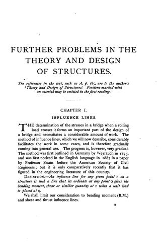 Further Problems in the Theory and Design of Structures: An Advanced Text ...