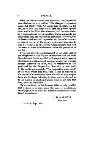 Acts of Parliament and Other Documents Relating to the Glasgow Corporation Waterworks with ...