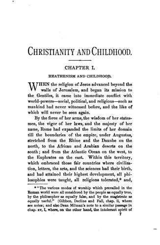 Christianity and Childhood: Or, The Relation of Children to the Church