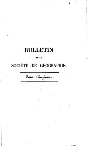 Bulletin de la Société de géographie