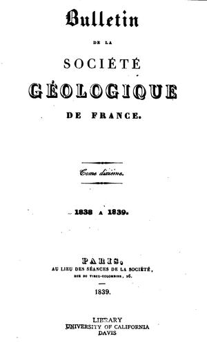 Bulletin / Societe geologique de France