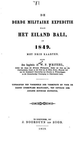 De derde militaire expeditie naar het eiland Bali, in 1849