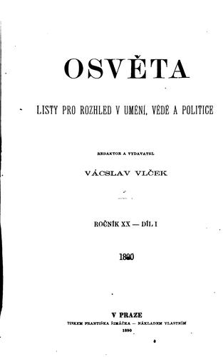 Osvěta: Listy pro rozhled v umění, vědě a politice