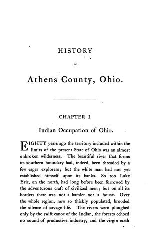 History of Athens County, Ohio