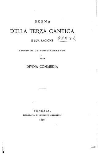 Scena Della Terza Cantica E Sua Ragione