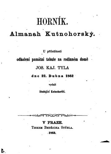 Horník: almanah Kutnohorský