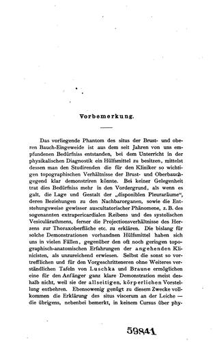 Situsphantom der Organe der Brust und oberen Bauchgegend
