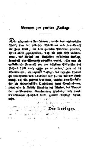 Polens Revolution und Kampf im Jahre 1831