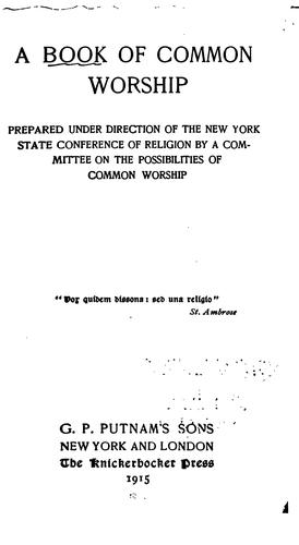 A Book of Common Worship