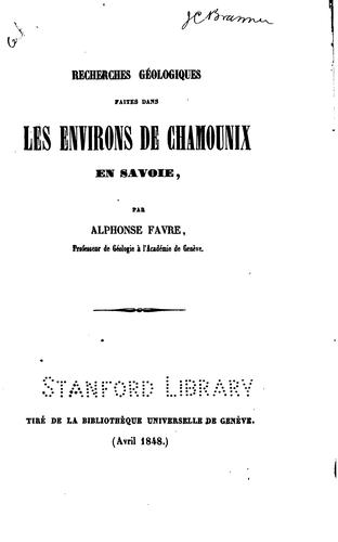Notice sur la réunion extraordinaire de la Société géologique de France à Saint-Jean-de ...