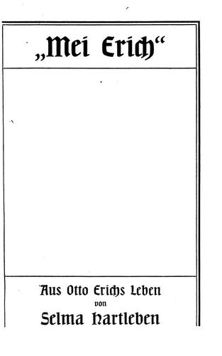 "mei Erich." aus Otto Erichs Leben: Aus Otto Erichs Leben