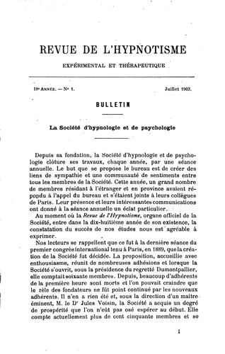Revue de psychothérapie et de psychologie appliquée ...