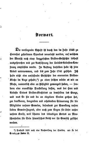 Geschichte der erneuerten Brüderkirche