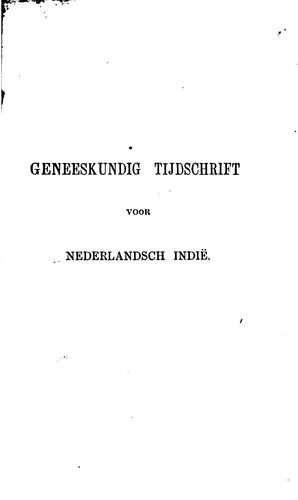 Geneeskundig tijdschrift voor Nederlandsch-Indie