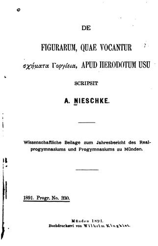 De figurarum, quae vocantur schēmata Gorgieia apud Herodotum usu