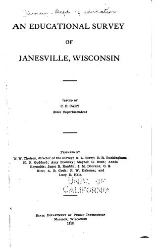 An educational survey of Janesville, Wisconsin