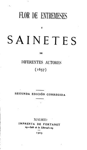 Flor de entremeses y sainetes de diferentes autores(1657)