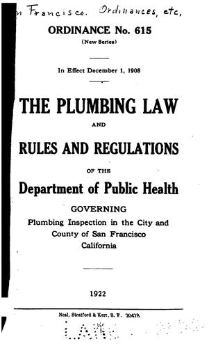 The Plumbing law and rules and regulations of the Department of Public ...