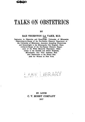 Talks on obstetrics