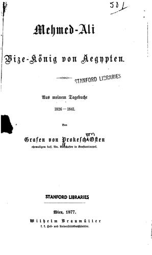 Mehmed-ali, Vize-koenig von Aegypten