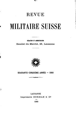 Revue militaire suisse