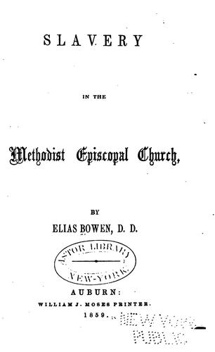 Slavery in the Methodist Episcopal Church