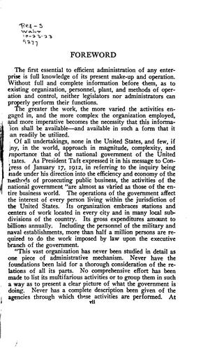 Service Monographs of the United States Government
