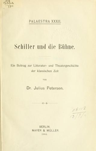 Schiller und die Bühne