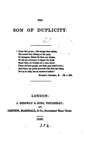 The son of duplicity [by M. Myra].