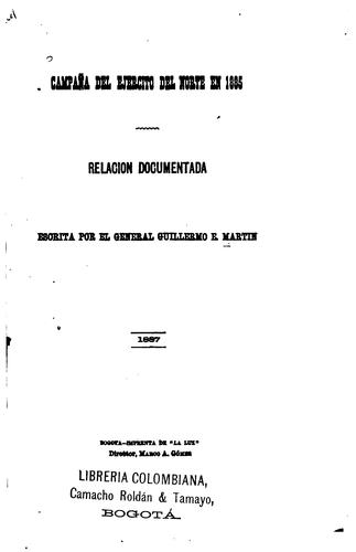Campaña del Ejército del Norte en 1885: Relación documentada