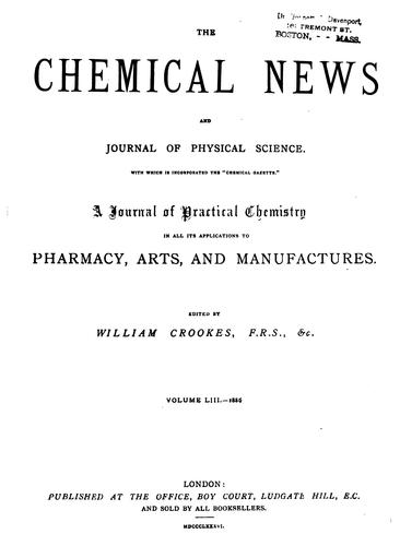 The Chemical News and Journal of Industrial Science