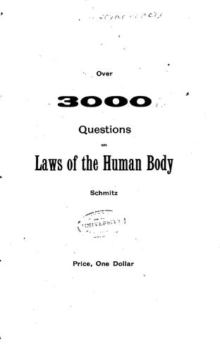 Over 3000 Questions on Laws of the Human Body Or Physiology