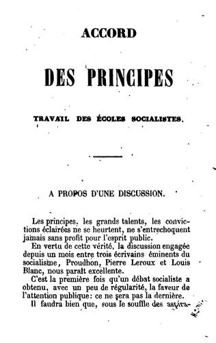 Accord des principes: Charles Fourier