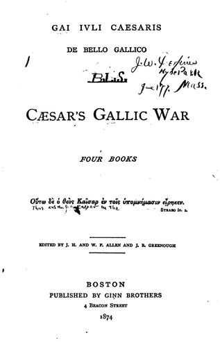 A Vocabulary of Caesar's Gallic War