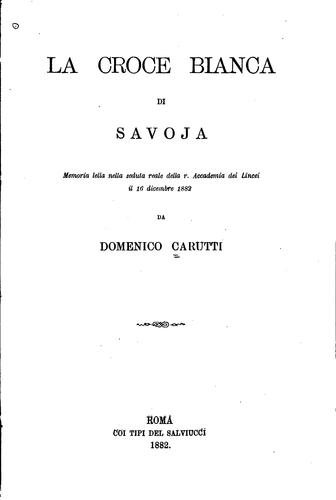 La croce bianca di Savoia